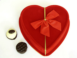 Image showing Red Box with Chocolates