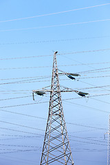 Image showing High-voltage power poles