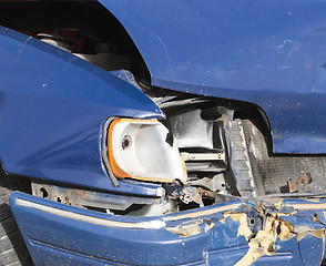 Image showing accident broken car
