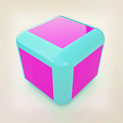 Image showing Abstract colorfull block 3d. 3D illustration. Vintage style.