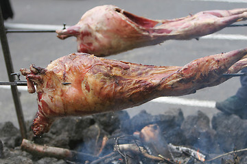 Image showing spit roasted meat