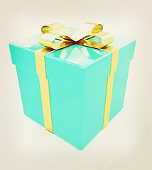 Image showing Bright christmas gift. 3D illustration. Vintage style.