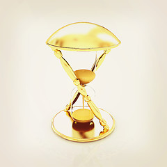 Image showing Transparent hourglass. Sand clock icon 3d illustration. . 3D ill