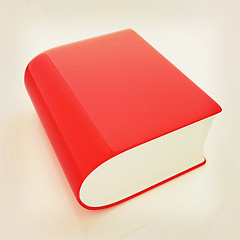 Image showing Glossy Book Icon isolated on a white background . 3D illustratio