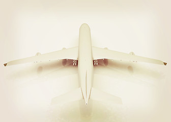 Image showing Airplane . 3D illustration. Vintage style.