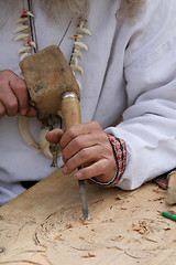 Image showing woodcarving maestro