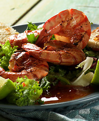 Image showing Shrimps and Greens Snack