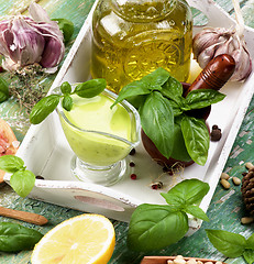 Image showing Fresh Pesto Sauce