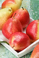 Image showing Yellow and Red Pears