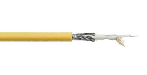 Image showing Fiber optical cable detail isolated on white