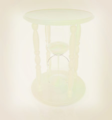 Image showing Fantastic hourglass. 3D illustration. Vintage style.