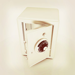 Image showing Security metal safe with empty space inside . 3D illustration. V