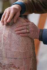 Image showing stone mason working