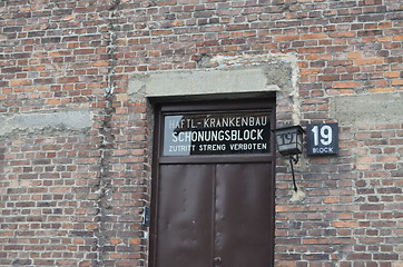 Image showing Auschwitz I, Barracks for Diseased, Block 19