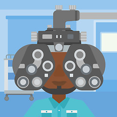 Image showing Patient during eye examination.