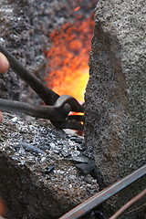 Image showing heating the stick