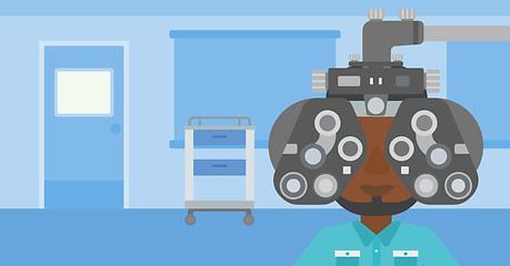 Image showing Patient during eye examination.