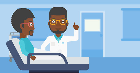 Image showing Doctor visiting patient.