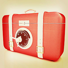 Image showing suitcase-safe.. 3D illustration. Vintage style.