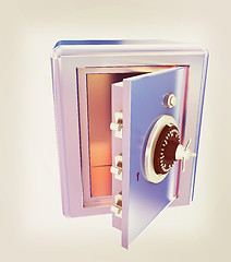 Image showing Security metal safe with empty space inside . 3D illustration. V