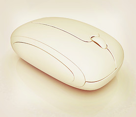 Image showing Wireless computer mouse. 3D illustration. Vintage style.