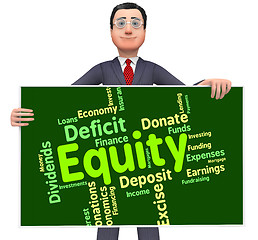 Image showing Equity Word Shows Fund Capital And Riches