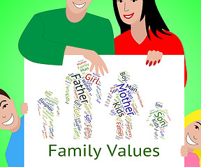 Image showing Family Values Shows Blood Relation And Children