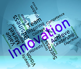 Image showing Innovation Words Shows Innovating Concept And Text