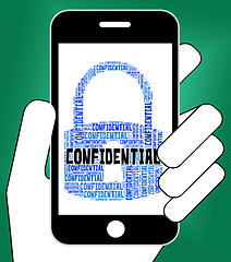 Image showing Confidential Lock Indicates Secret Secrecy And Classified