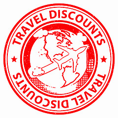 Image showing Travel Discounts Represents Traveller Discounted And Save