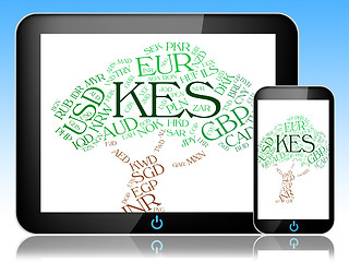 Image showing Kes Currency Shows Kenya Shillings And Forex