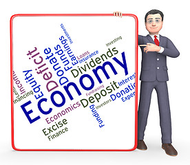 Image showing Economy Word Means Micro Economics And Economical