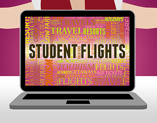 Image showing Student Flights Means Aircraft Flying And Students