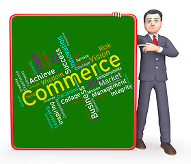 Image showing Commerce Words Represents Ecommerce Buy And Buying