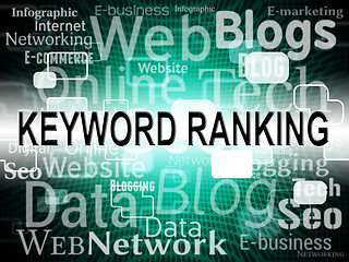 Image showing Keyword Ranking Represents Search Engine And Content