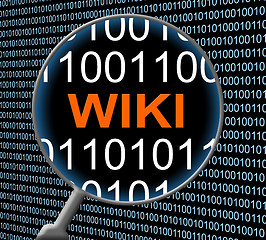 Image showing Wiki Online Indicates Web Site And Answers
