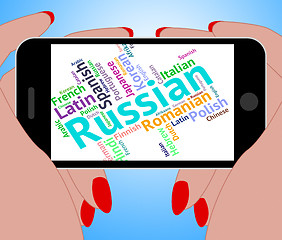 Image showing Russian Language Represents International Words And Word