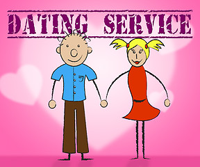 Image showing Dating Service Means Web Site And Business