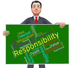 Image showing Responsibility Words Shows Management Obliged And Responsible