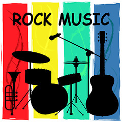 Image showing Rock Music Means Sound Track And Acoustic
