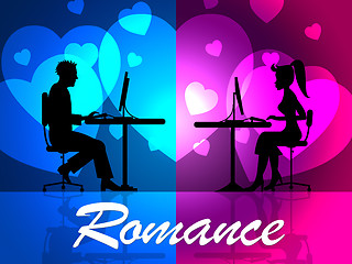 Image showing Romance Online Shows Web Site And Adoration