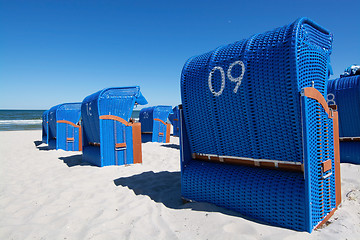 Image showing Blue Beach Chair