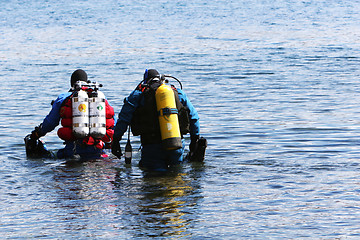 Image showing diver training