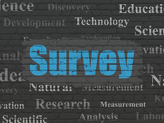 Image showing Science concept: Survey on wall background