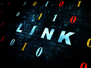 Image showing Web design concept: Link on Digital background