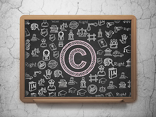 Image showing Law concept: Copyright on School board background