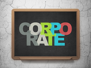 Image showing Finance concept: Corporate on School board background