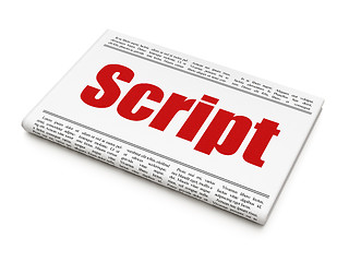 Image showing Programming concept: newspaper headline Script