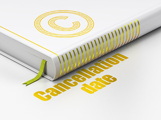 Image showing Law concept: book Copyright, Cancellation Date on white background