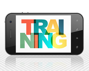 Image showing Studying concept: Smartphone with Training on  display